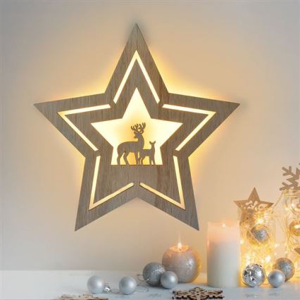 LED Коледна декорация LED/2xAA звезда