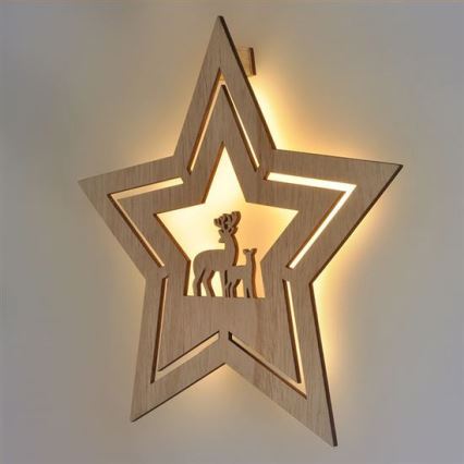 LED Коледна декорация LED/2xAA звезда