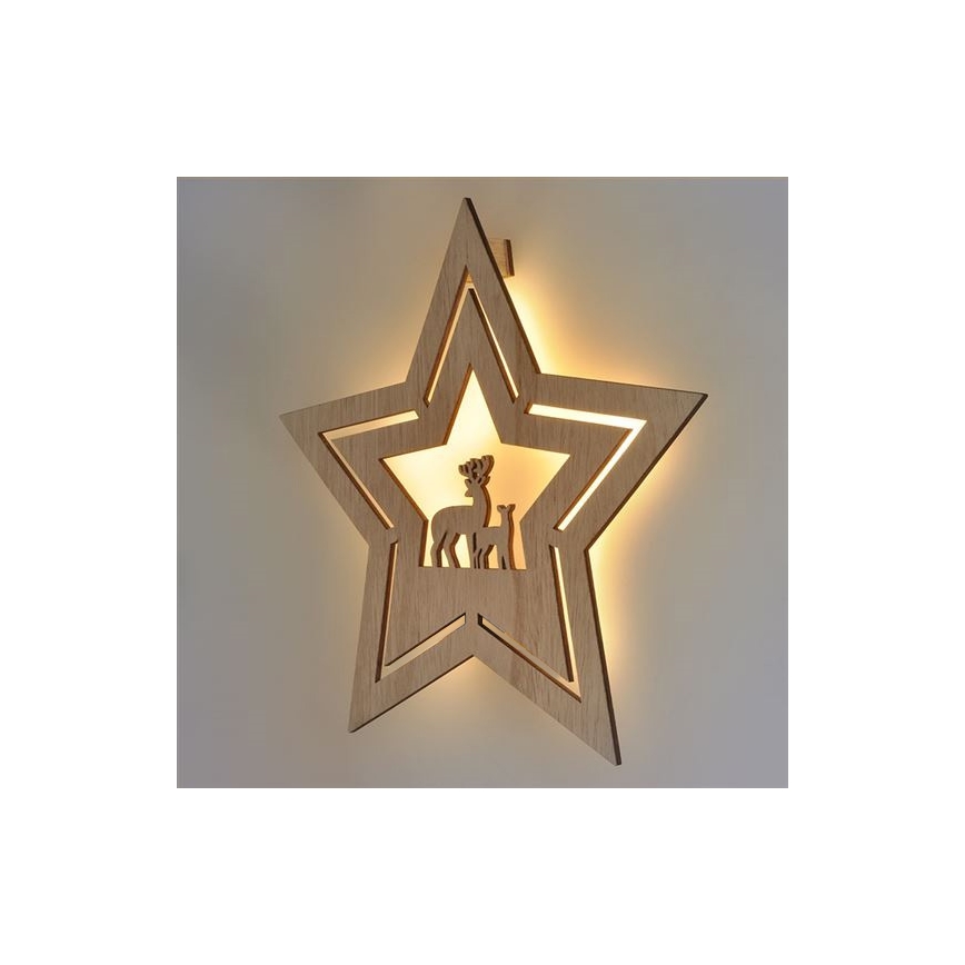 LED Коледна декорация LED/2xAA звезда