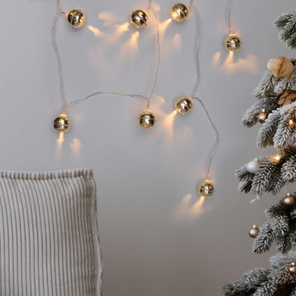 LED Коледни лампички 10xLED/2xAA/топло бял 1,8 м коледни камбанки