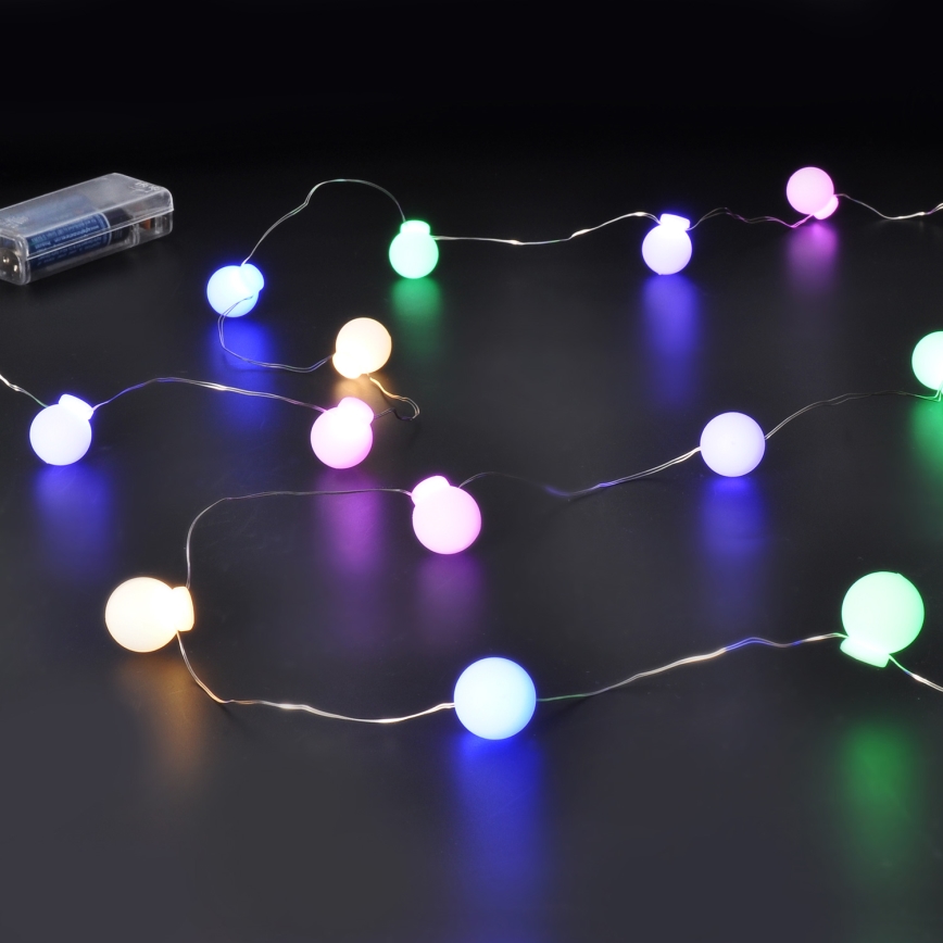 LED Коледни лампички 20xLED/2xAA 2,3 м многоцветен