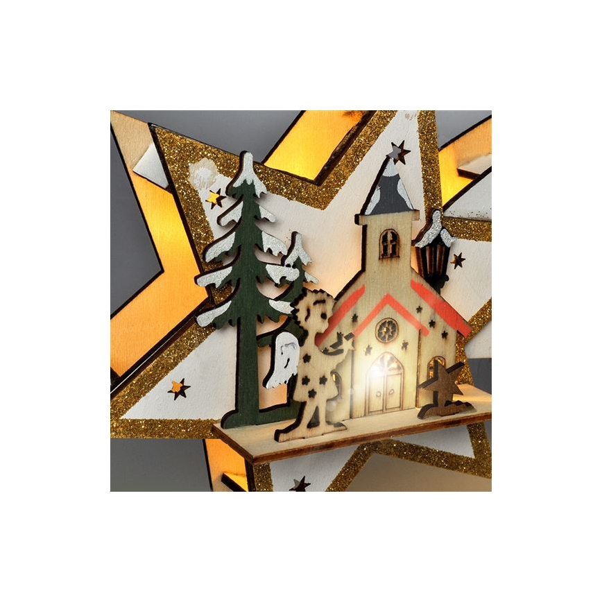 LED коледна декорация 10xLED/2xAA комета