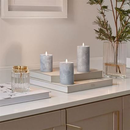 Комплект от 3 LED свещи, захранване с 2xAA, топла бяла светлина