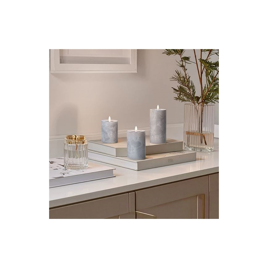 Комплект от 3 LED свещи, захранване с 2xAA, топла бяла светлина