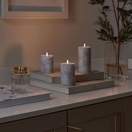 Комплект от 3 LED свещи, захранване с 2xAA, топла бяла светлина