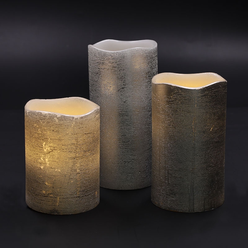 КОМПЛЕКТ ОТ 3 LED свещи LED/3xAAA, топла бяла светлина