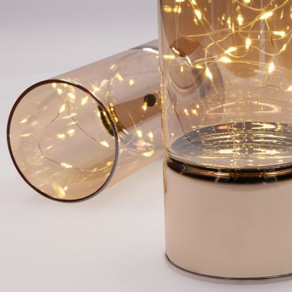 Комплект 2x LED коледни лампички 20xLED+10xLED/2xAA+3xAA топла бяла