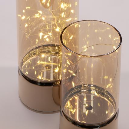 Комплект 2x LED коледни лампички 20xLED+10xLED/2xAA+3xAA топла бяла