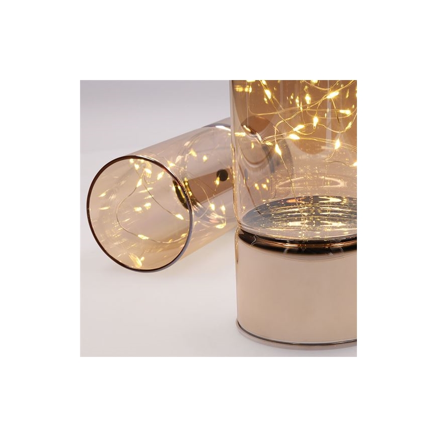 Комплект 2x LED коледни лампички 20xLED+10xLED/2xAA+3xAA топла бяла