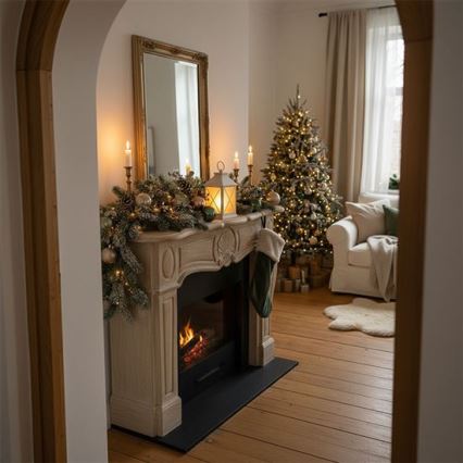 LED коледен фенер LED/2xAA, топла бяла светлина