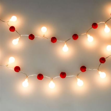 LED гирлянда 20xLED/2xAA 1,8 m топла бяла