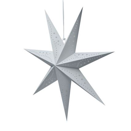 LED коледна декорация 20xLED/2xAA топла бяла сребърна звезда