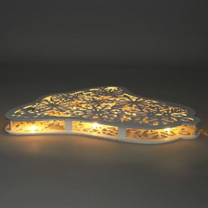 LED коледна декорация 9xLED/2xAA топла бяла камбанка