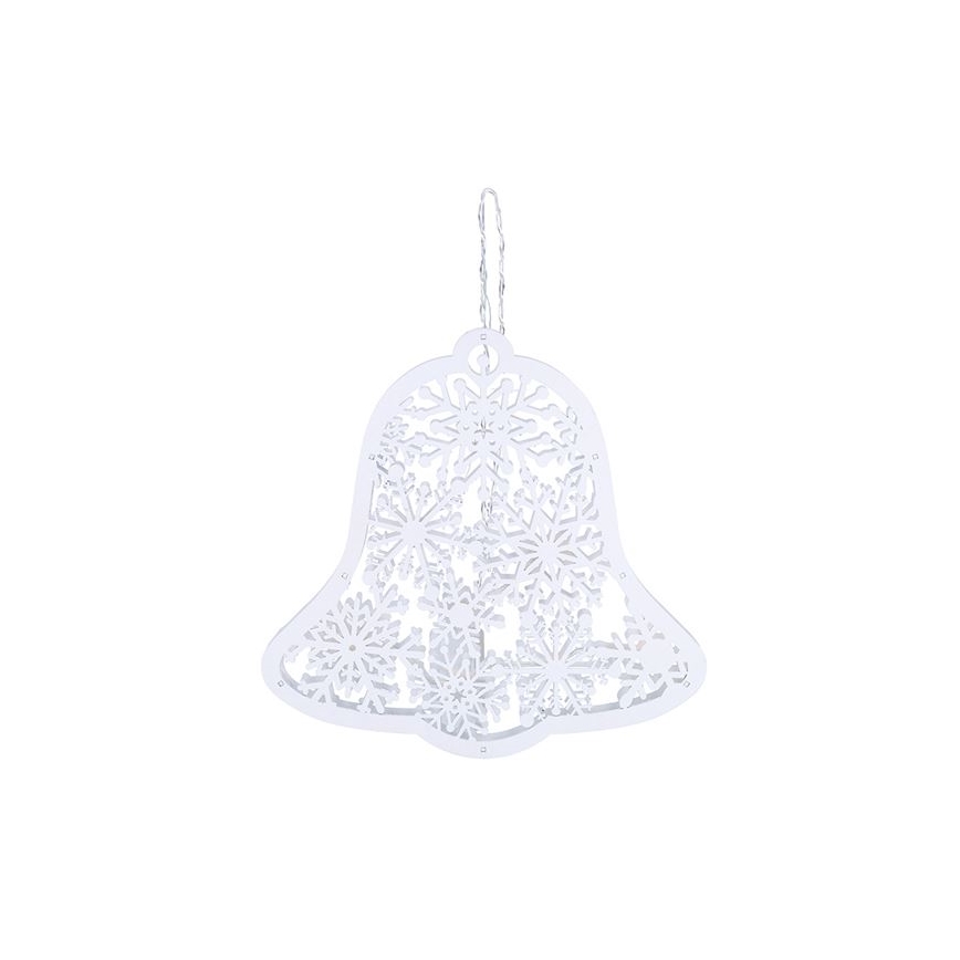 LED коледна декорация 9xLED/2xAA топла бяла камбанка