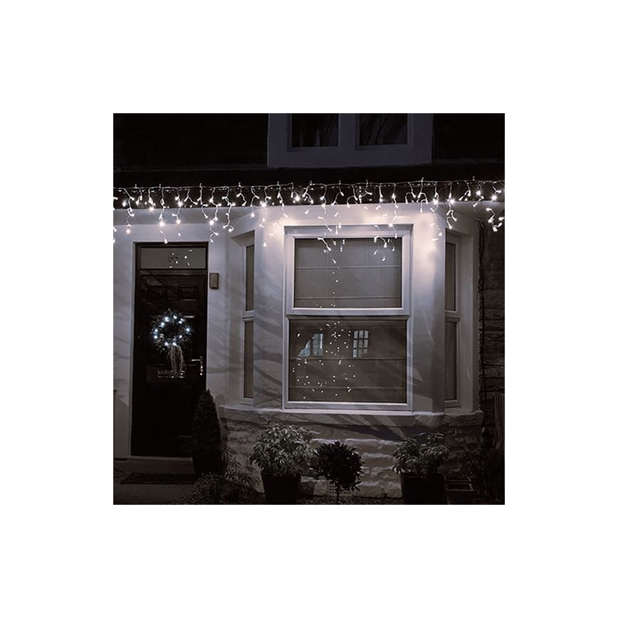 LED външна  завеса 120xLED/8 функции 9m IP44 топло бяло