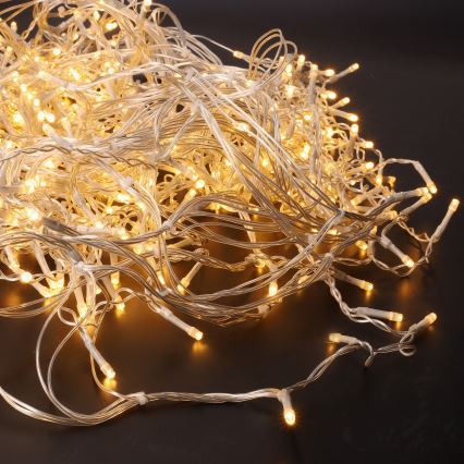 LED външна завеса, 360 LED диода, 8 режима, 15 m, IP44, топла бяла светлина