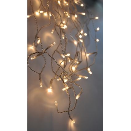 LED външна коледна завеса 360xLED/8 функции 15m IP44 топла бяла