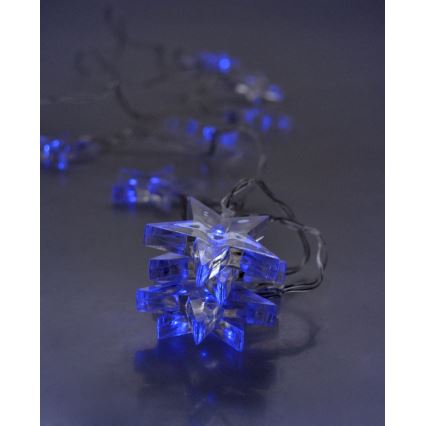 LED Коледни лампички 10xLED/2xAA 2,5м сини