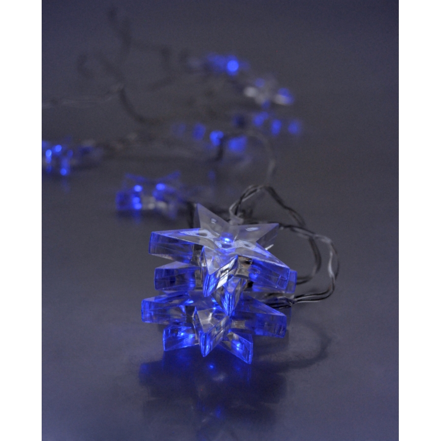 LED Коледни лампички 10xLED/2xAA 2,5м сини