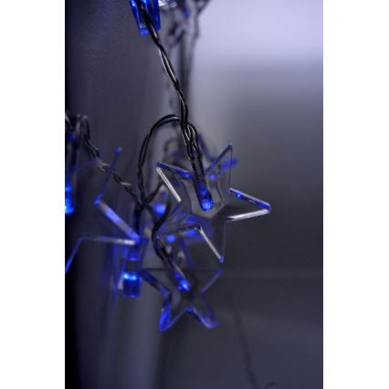LED Коледни лампички 10xLED/2xAA 2,5м сини