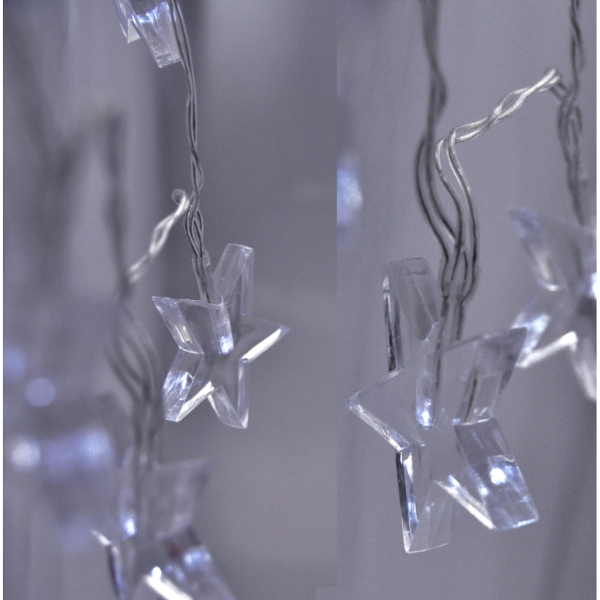 LED Коледни лампички 10xLED/2xAA 2,5м студено бяло