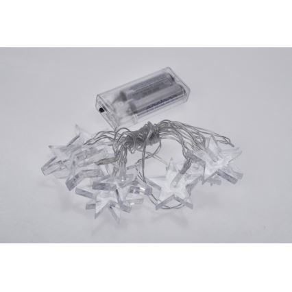 LED Коледни лампички 10xLED/2xAA 2,5м студено бяло