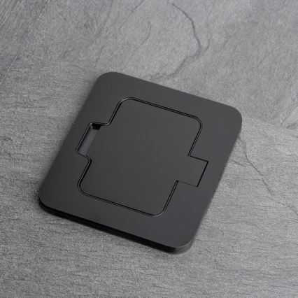 Екстериорен вграден под контакт IP55 черен правоъгълен