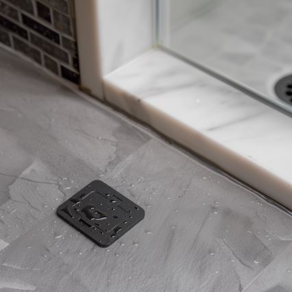 Екстериорен вграден под контакт IP55 черен правоъгълен