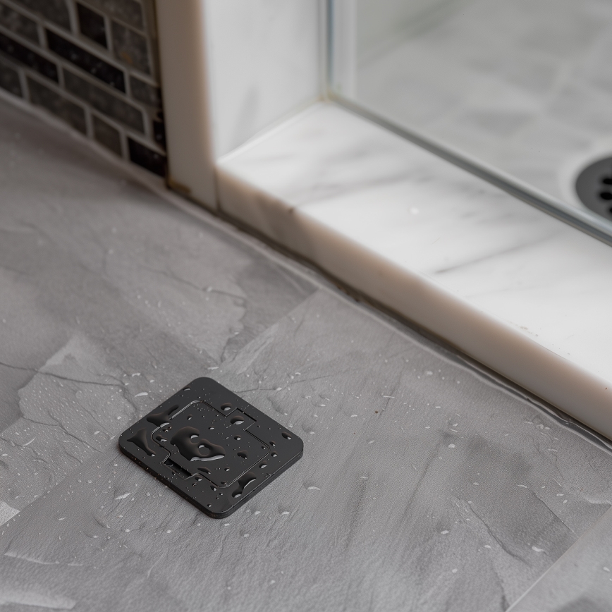 Екстериорен вграден под контакт IP55 черен правоъгълен