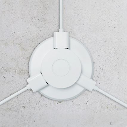 Вграден USB зарядно устройство USB A+C бял