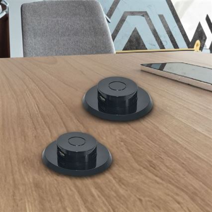 Вграден USB зарядно устройство USB A+C черен