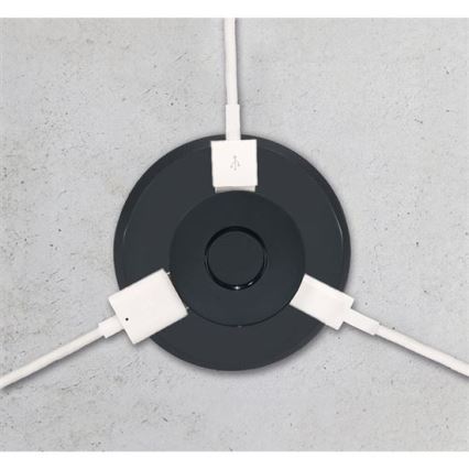 Вграден USB зарядно устройство USB A+C черен