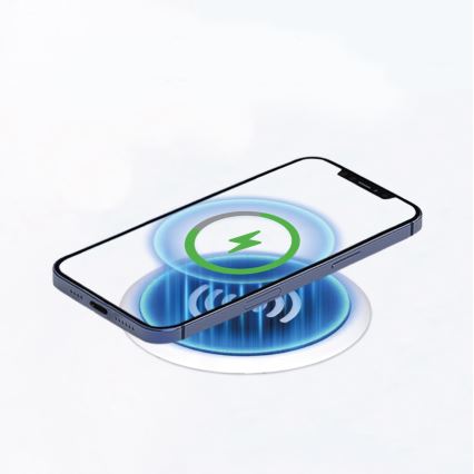 Вградено безжично зарядно устройство бял