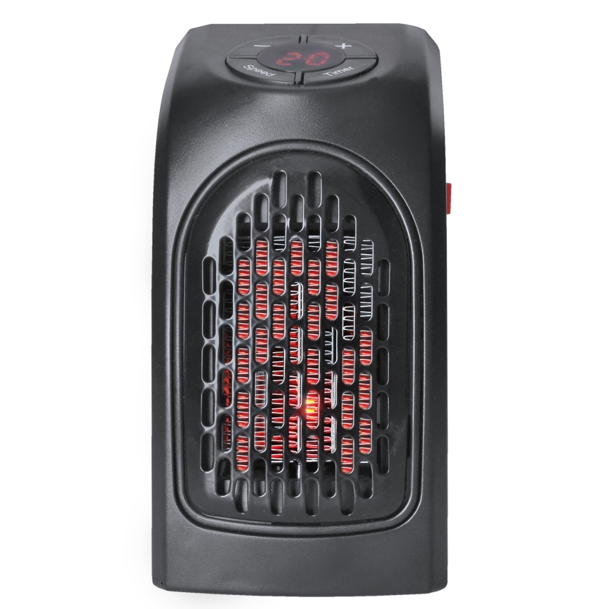 Мини вентилатор с керамичен нагревател за контакт 350W/230V