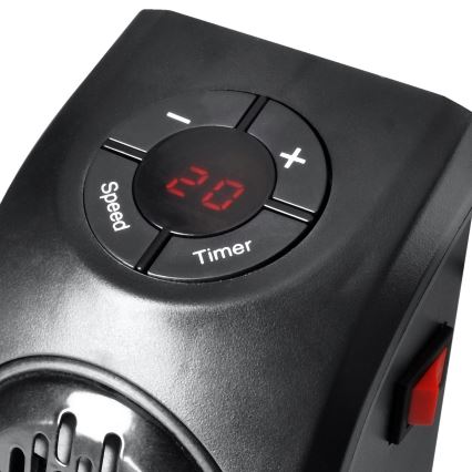 Мини вентилатор с керамичен нагревател за контакт 350W/230V