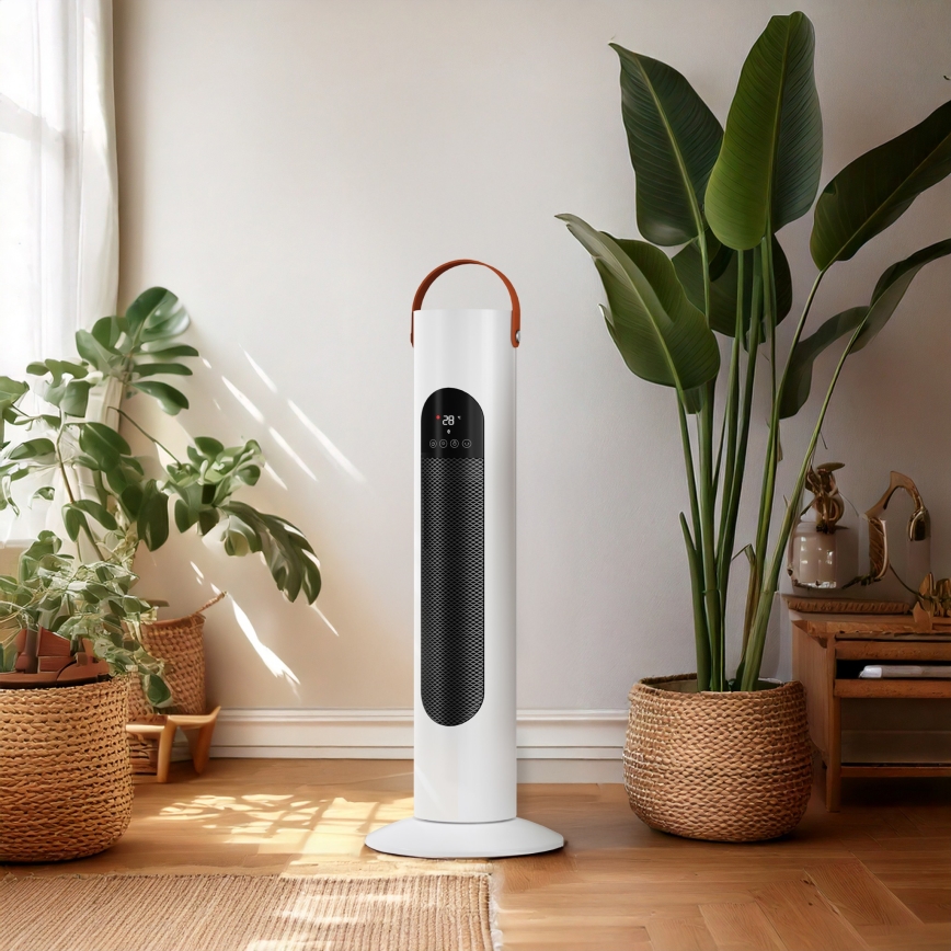 Колонен вентилатор с нагревателен елемент 2000W/230V + дистанционно управление