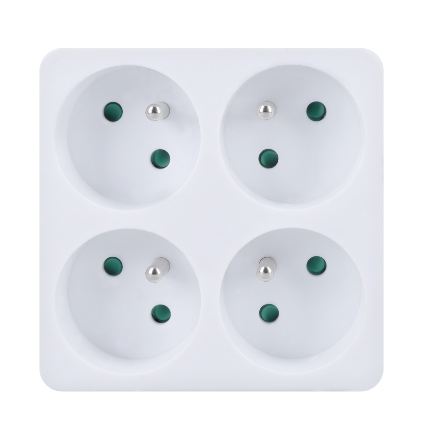 Контактен разклонител 4x 10A бял