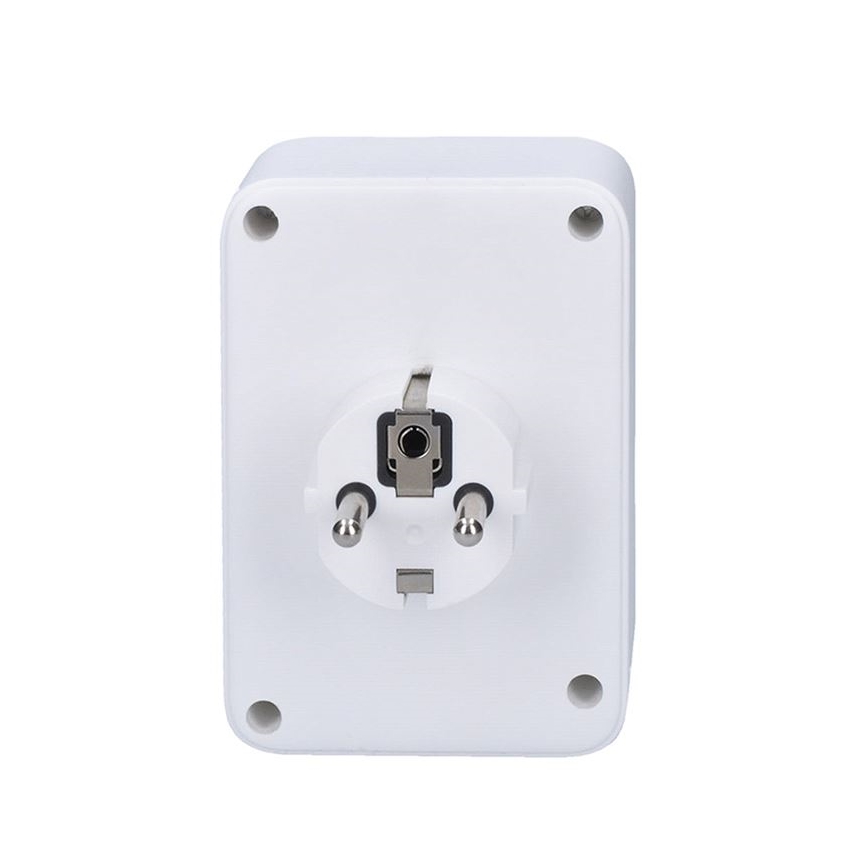 Разклонителна розетка 1x16A + 2x2,5A с 2x USB A+C зарядно, бяла