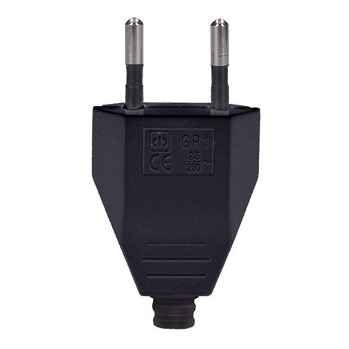Solight P60B - Прав плосък щепсел 230V / 2.5A