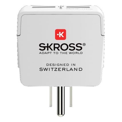 Адаптер за пътуване за САЩ 230V + 2бр. USB порт