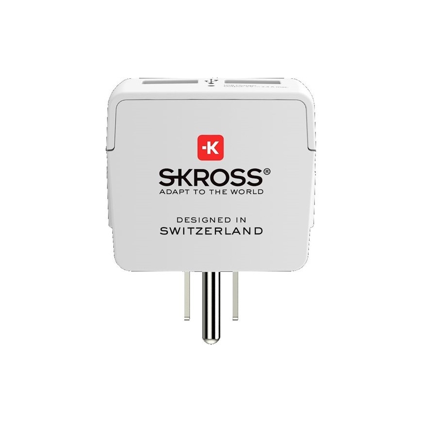 Адаптер за пътуване за САЩ 230V + 2бр. USB порт