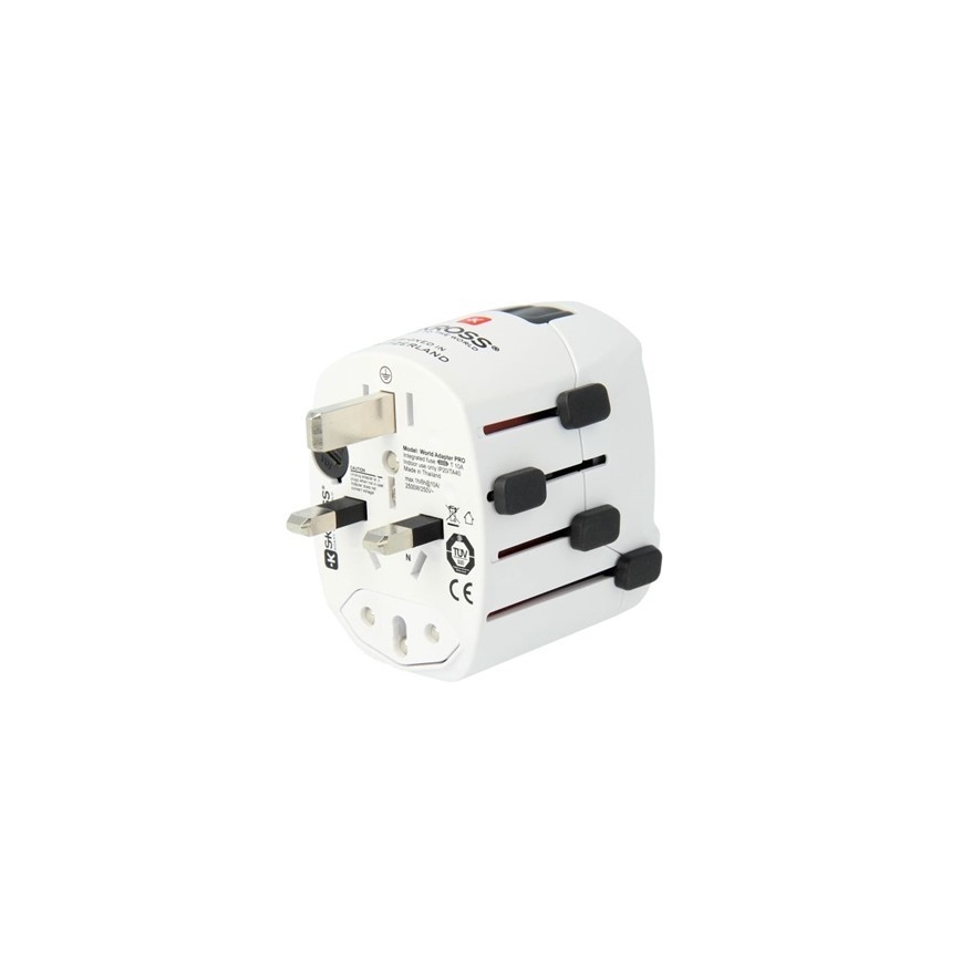 Универсален адаптер за пътуване за целия свят 230V + USB порт