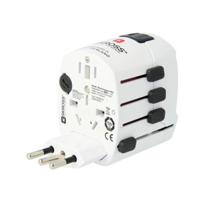 Универсален адаптер за пътуване за целия свят 230V + USB порт