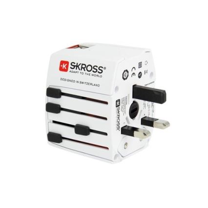 Международен адаптер за пътуване 230V + 2бр. USB порт