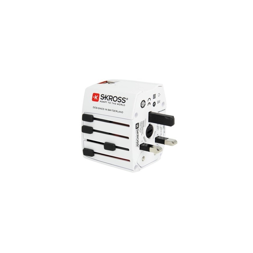 Международен адаптер за пътуване 230V + 2бр. USB порт