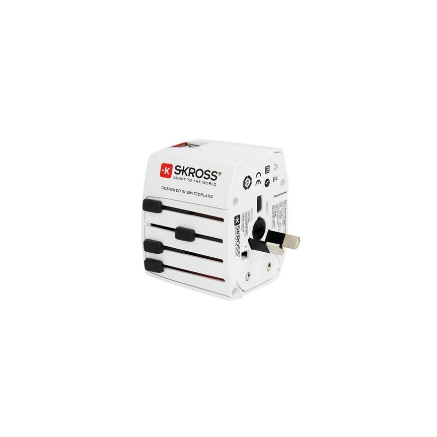 Международен адаптер за пътуване 230V + 2бр. USB порт
