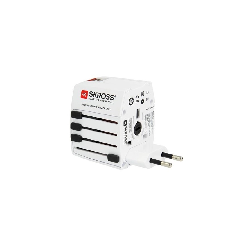 Международен адаптер за пътуване 230V + 2бр. USB порт