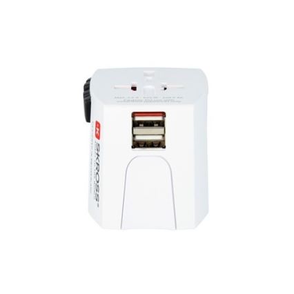 Международен адаптер за пътуване 230V + 2бр. USB порт