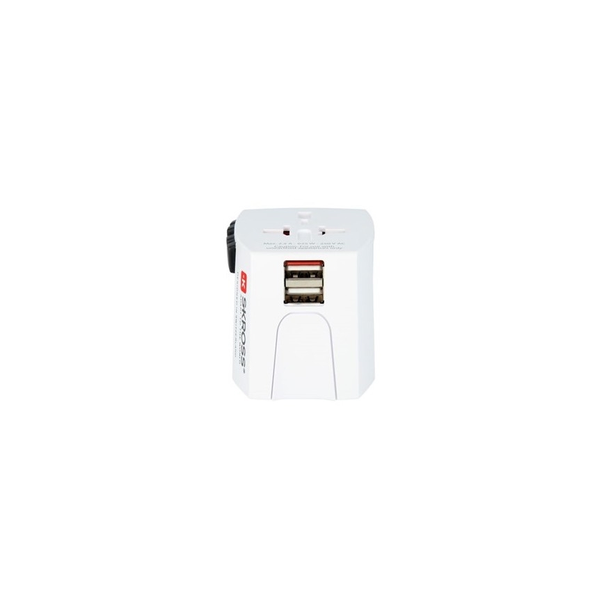 Международен адаптер за пътуване 230V + 2бр. USB порт