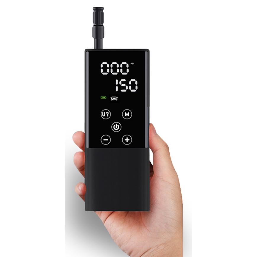 Дигитален джобен компресор 2000 mAh 5V черен